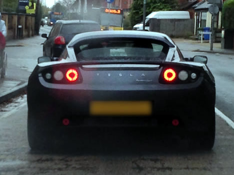 Saw my first Tesla Roadster electric car in Farnborough the other day